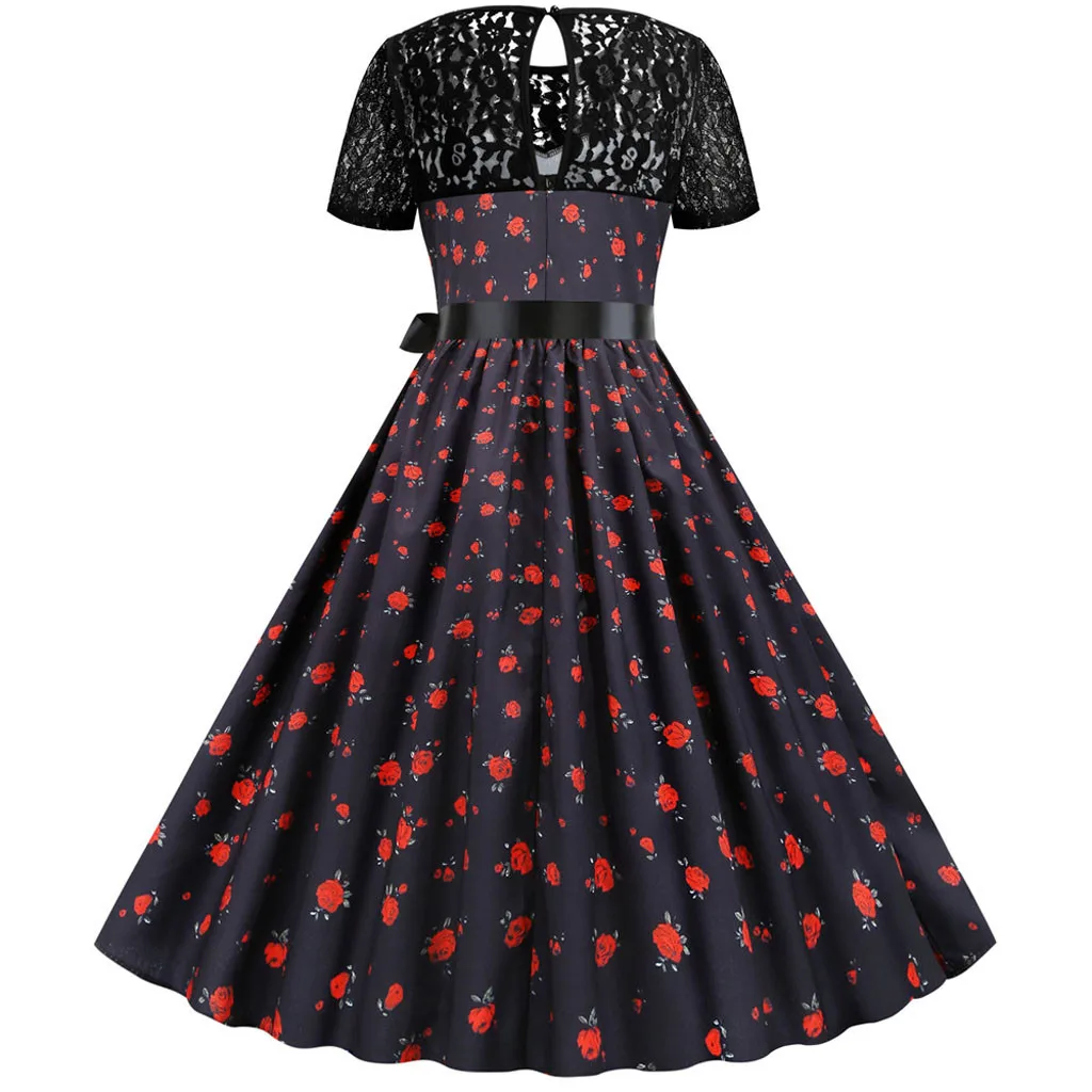 Женская одежда в винтажном стиле большие Лоскутные кружевные повседневные