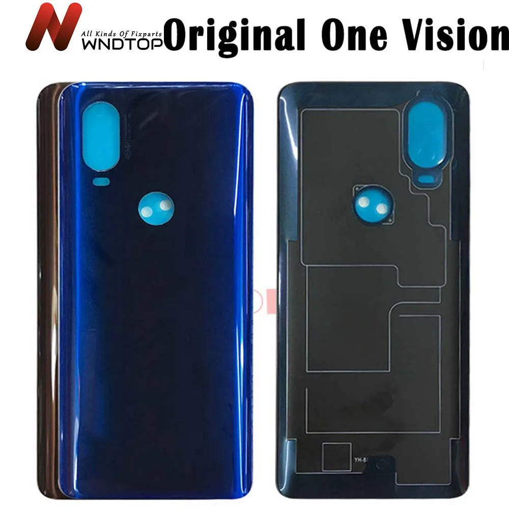

Оригинальная задняя крышка батарейного отсека для Motorola One Vision, Задняя стеклянная крышка корпуса для Moto One Vision/P50, Крышка батарейного отсека