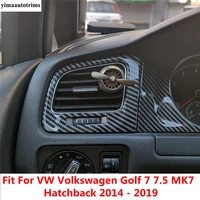 for vw volkswagen golf 7 7 5 mk7 hatchback 2014 2019 dashboard air ac vent outlet cover trim carbon fiber accessories interior
