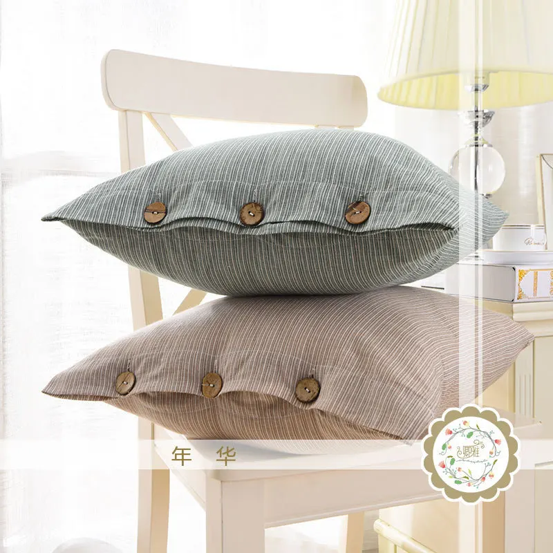 Современный простой полностью Хлопковый чехол на диванную подушку стиль