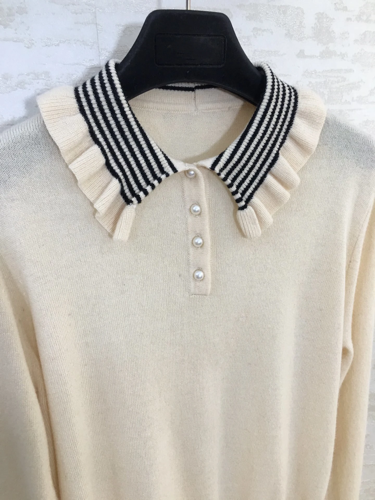 fashion 2021 new ladies long sleeve sexy casual color contrast wool knit top 1202