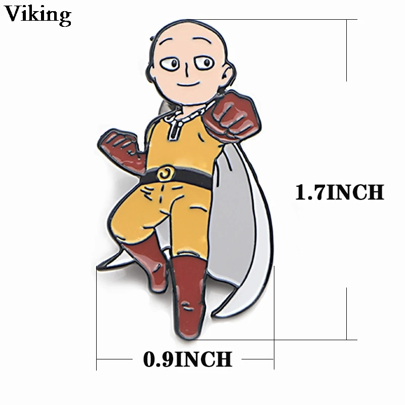 1 шт. Аниме ONE PUNCH MAN значки крутые булавки металлические броши Мультяшные для