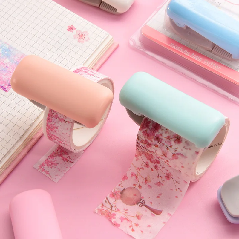 Мини-резак для лент Васи хранения офиса и школы держатель милый прозрачный