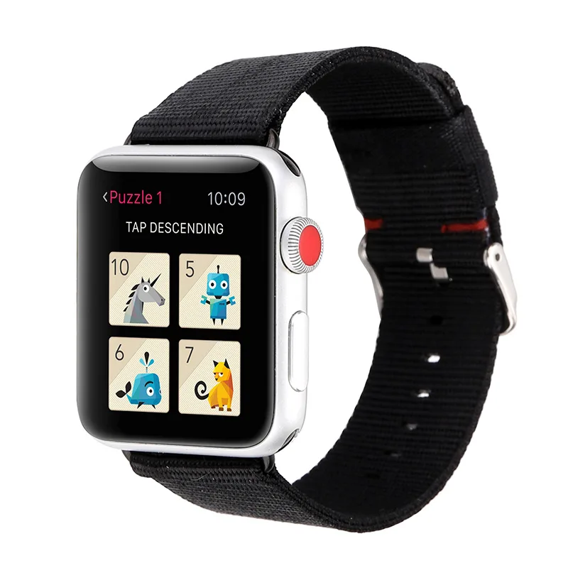 Тканевый нейлоновый ремешок для часов iWatch Apple Watch 38 мм 42 серии 3 2 1 сменный