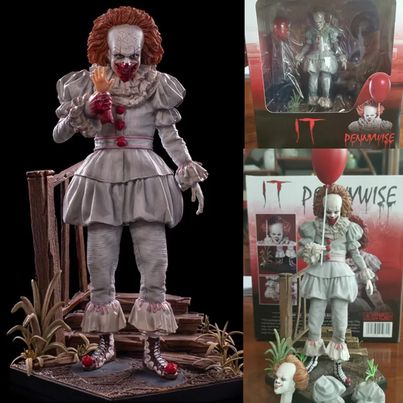 23 см NECA Stephen King's It Pennywise Джокер клоун ПВХ фигурка игрушки куклы подарок на