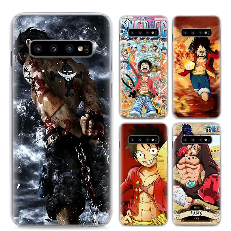 Luffy one piece Аниме чехлы для телефонов Samsung Galaxy S8 S9 S10 Plus S10e M10 M20 S6 S7 edge Жесткий Чехол