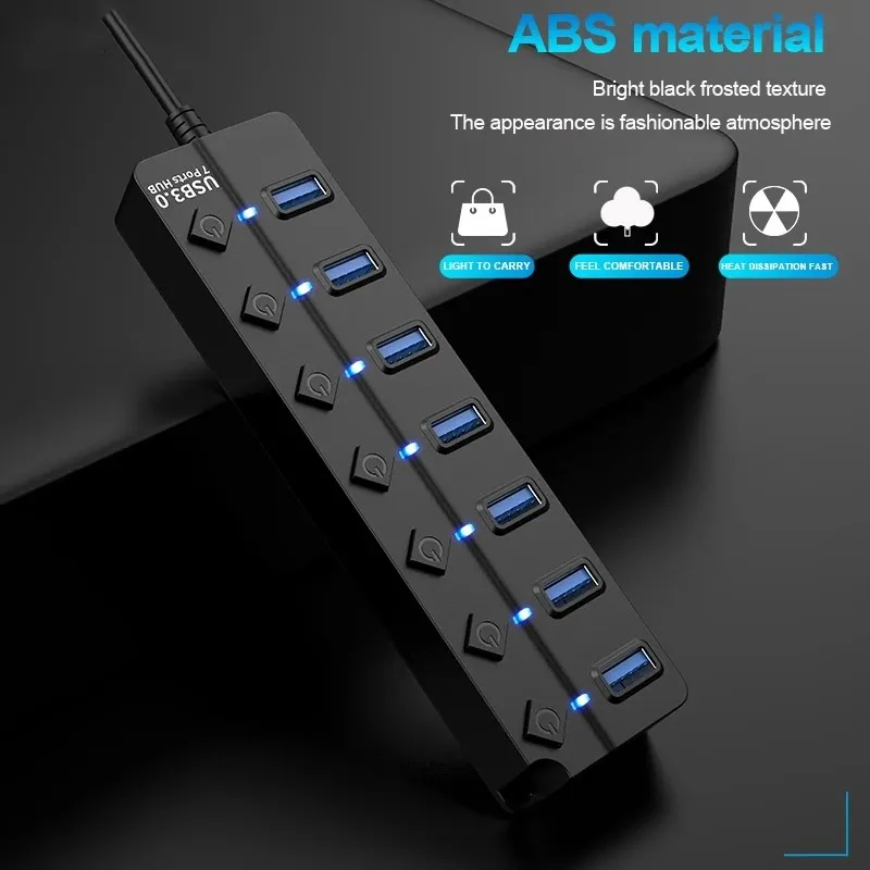 usb 3 0 hub usb hub 3 0 multi usb splitter 3 hab use power adapter 47 port multiple expander 2 0 usb3 hub with switch for pc free global shipping