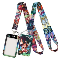yl43 anime icons lanyard for keychain id card pass gym mobile phone usb badge holder key ring neck straps accessories