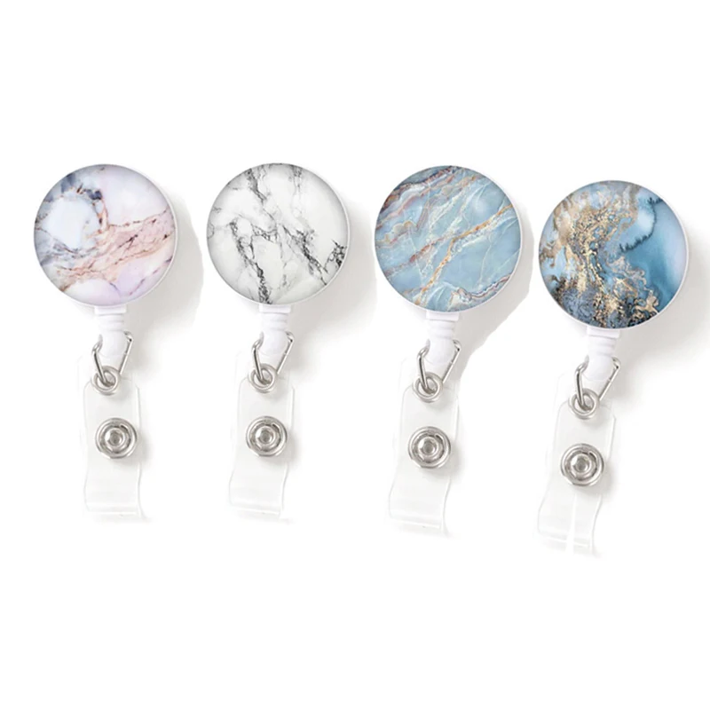 1 Pcs Retractable Badge Reel card Holder Work Name ID Card Badges Key Office Supplies Fashion Business Gifts | Багаж и сумки