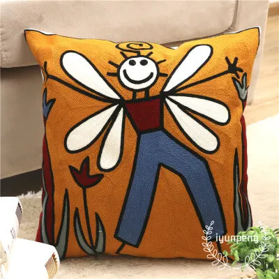 LeRadore Кот с рисунками из мультфильмов хлопковые чехлы на подушки с вышивкой 45 см* 45 см домашний Декор Подушка Чехол бросок - Цвет: STYLE 6