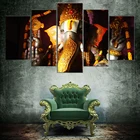 Модульные картины Домашний Декор для гостиной постер Ганеша рамка 5 шт. слон Ганеш индийская религия лорд баладзи холст живопись