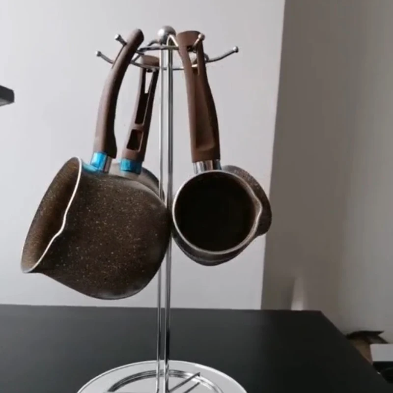 

Single Handle Anti-scalding Coffee Milk Mugs Cup Pots Craft Coffee Garland Cup Latte Jug Thickened Non-stick Pan Coffeeware