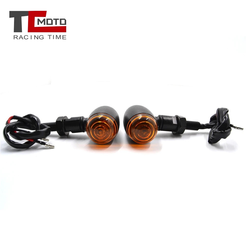 

Black/Chrome Motorcycle Turn Signals Indicators Blinker Lights Lamp For Harley Cruiser Chopper Cafe Racer For Honda For Kawasaki