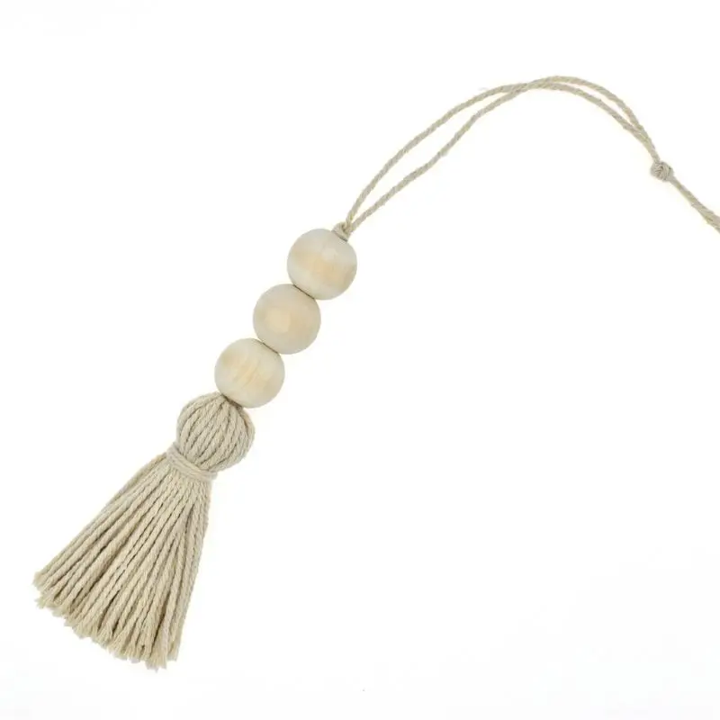 2 шт Tassle Farmhouse бусины из натурального дерева гирлянда для детской комнаты декор