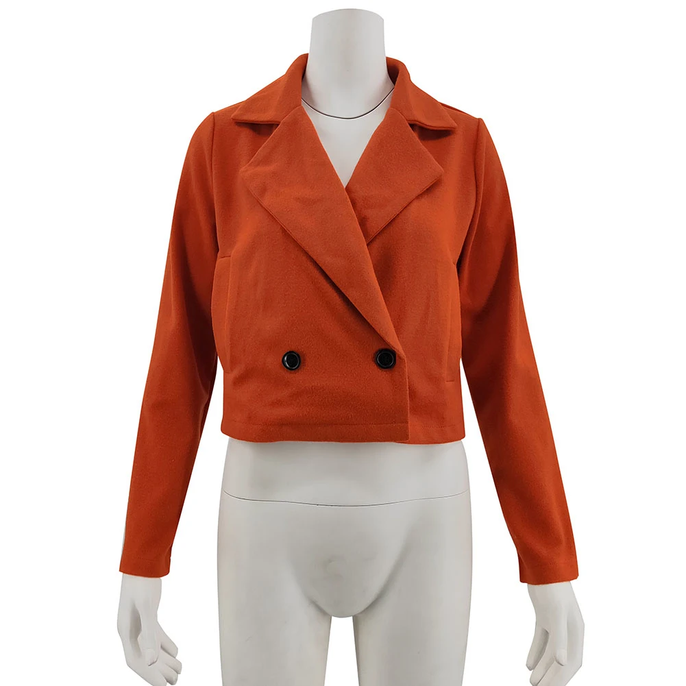 Женское шерстяное пальто с длинным рукавом теплый короткий пиджак лацканами