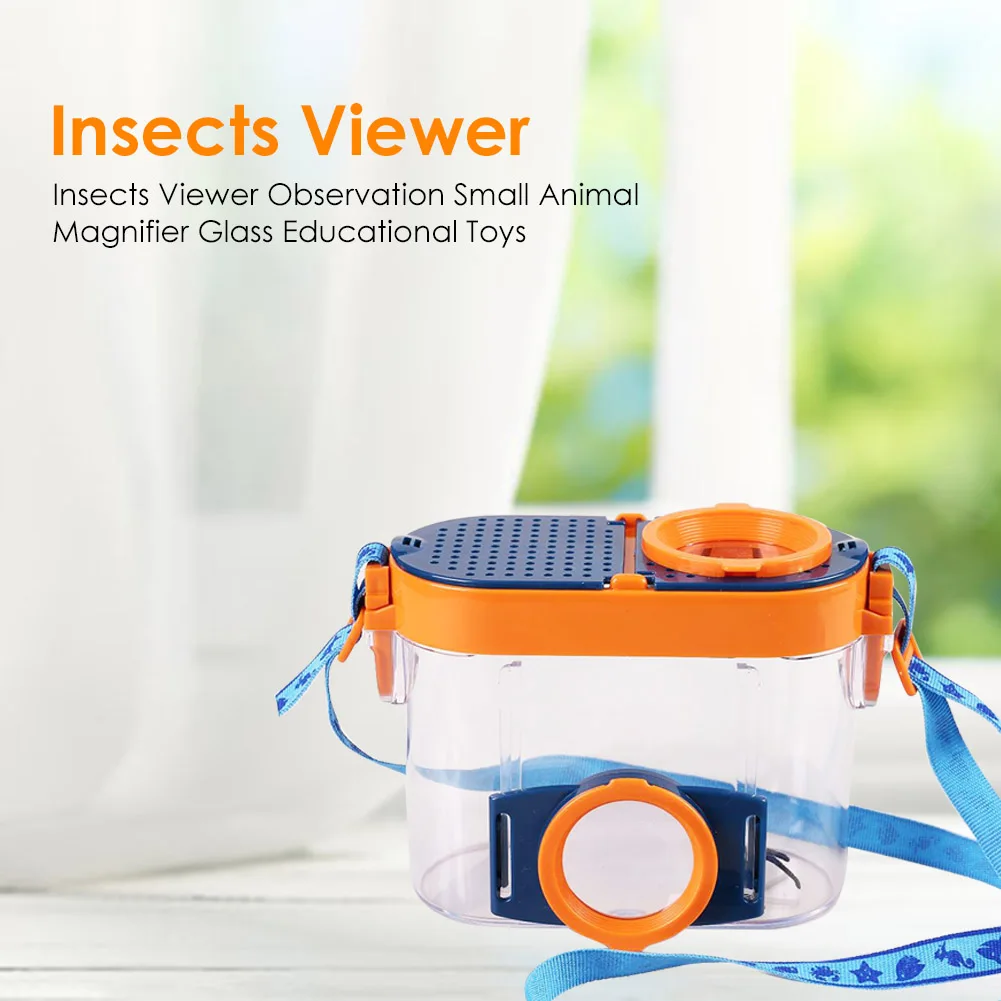 Caja de observaci&oacute;n de insectos port&aacute;til, utensilios de ense&ntilde;anza de exploraci&oacute;n de ciencia infantil, juguetes de recipientes para experimentos, Juguetes Divertidos para ni&ntilde;os-3