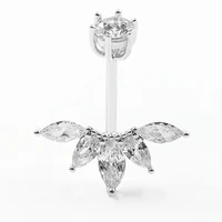925 sterling silver belly button ring fashion panther belly 14g navel piercing jewelry for women