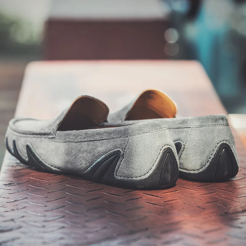 Мокасины мужские из натуральной кожи мягкие лоферы Повседневная Теплая обувь