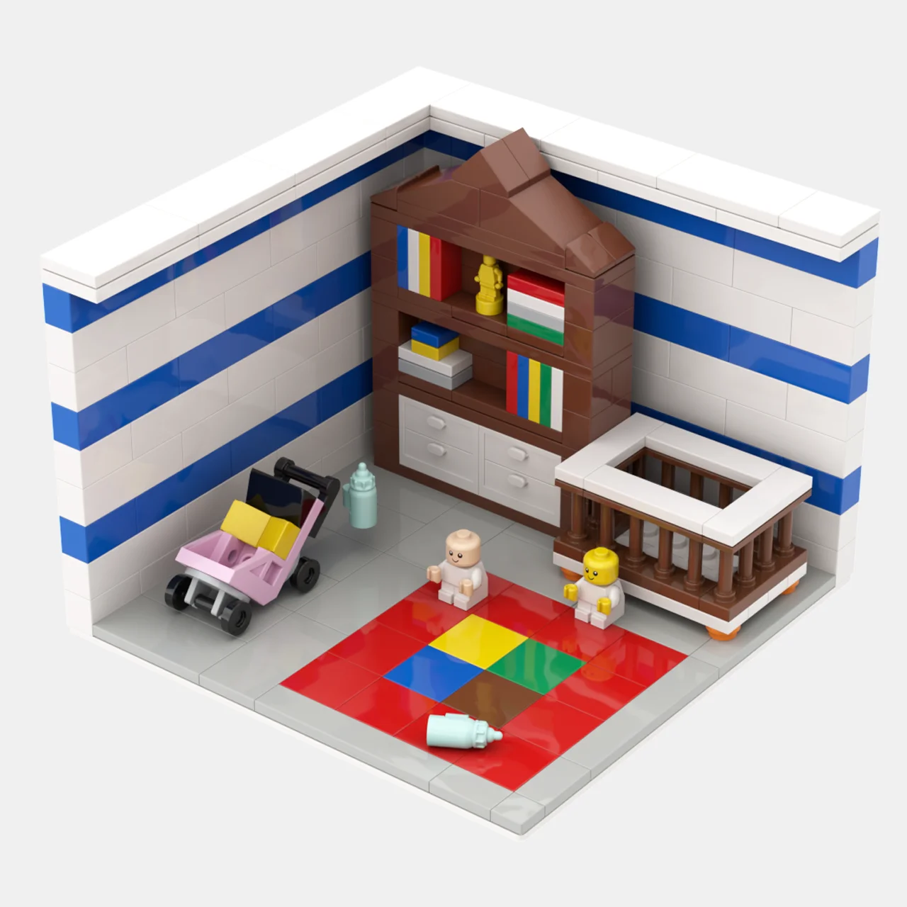 Детский конструктор игрушки кубики MOC DIY детская коляска подарки для детей |