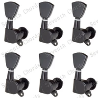 6rlot black electric guitar strings button tuning pegs keys tuner machine heads guitar parts accessories