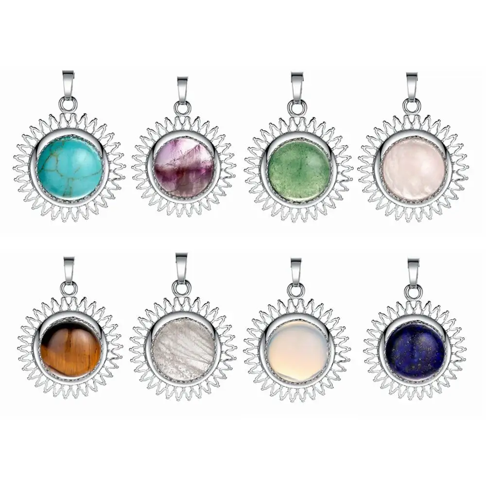 Кулон из солнечного камня ASHMITA кулон натурального с кристаллами Sun Moon кулоны