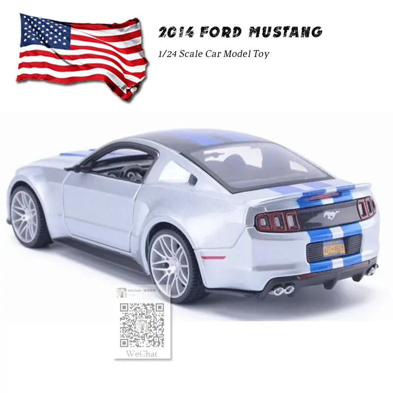 MAISTO 1/24 масштабная модель автомобиля игрушки США 2014 Ford Mustang Street Racer литая под
