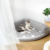 indoor cartoon cute cat beds cushion circle puppy cat luxury beds pillow furniture novelty legowisko dla kota pet product bl50mw