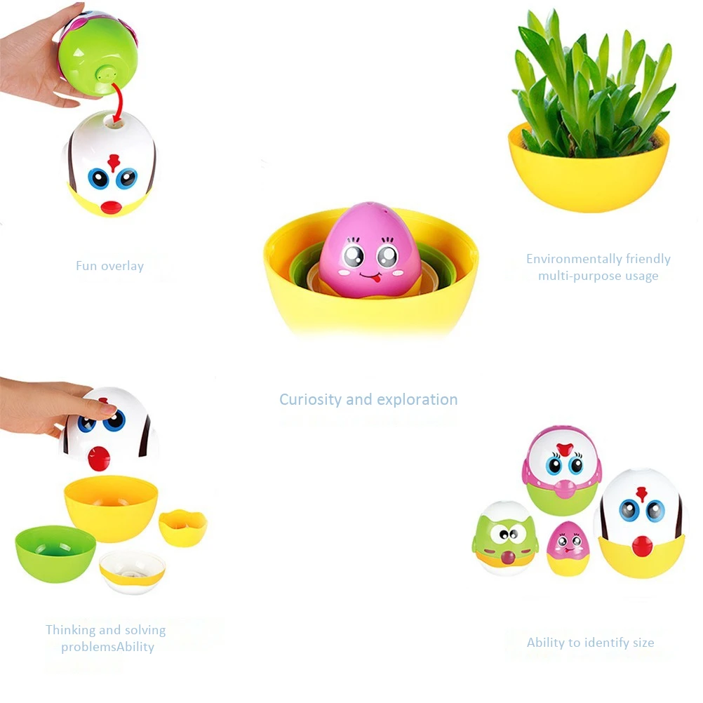 Пластиковое яйцо мудрости игрушки для укладки детские развивающие животные