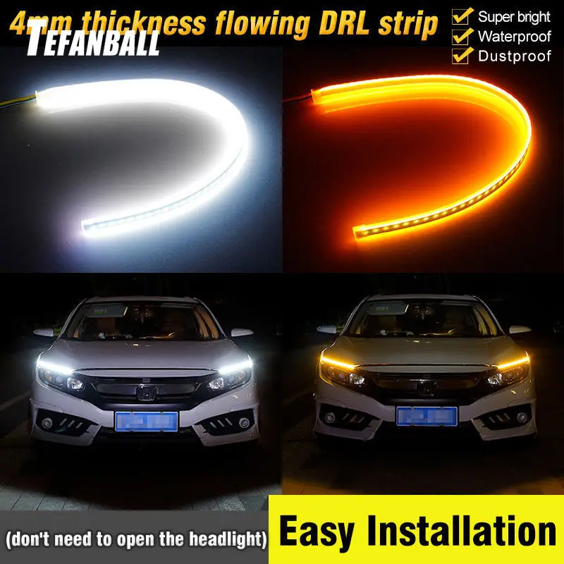 Автомобильные дневные ходовые огни Светодиодные ДХО тюнинг автомобилей лента с