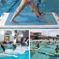 Durable Wholesale Drop Stitch PVC Inflatable Water Floating Yoga Mat Platform for Fitness Exercise
