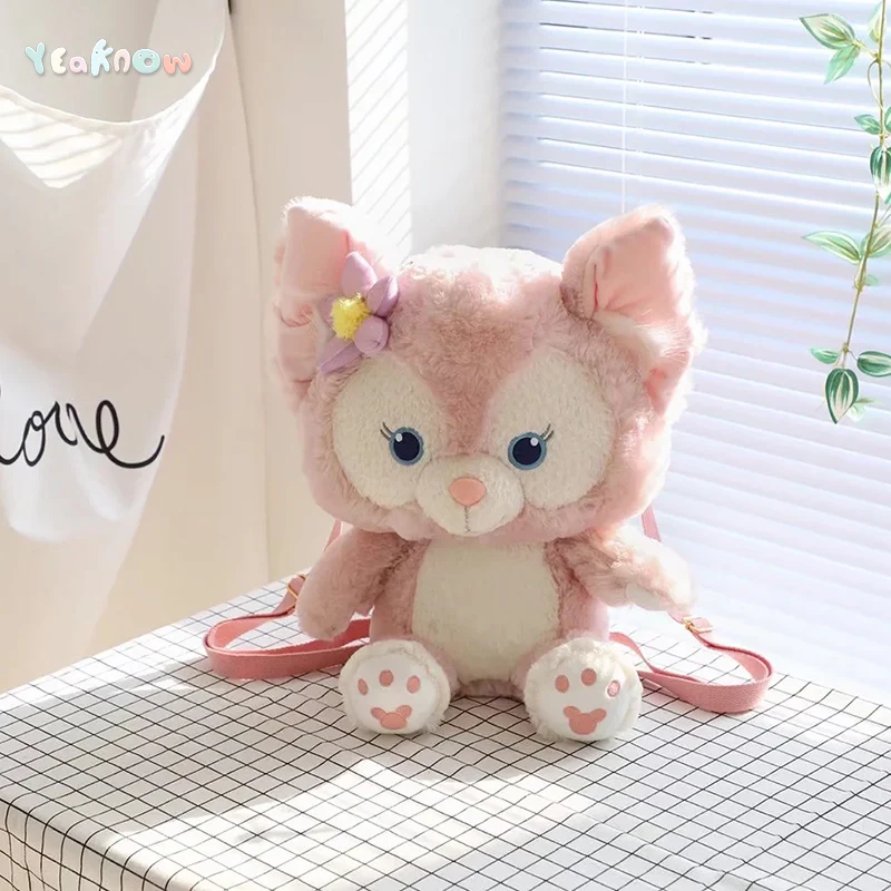 

Cartoon Kawaii White Dog Pink Fox Plush Backpack Star Decor Cute Stuffed Toy Plush Bag Girls Birthday Gift