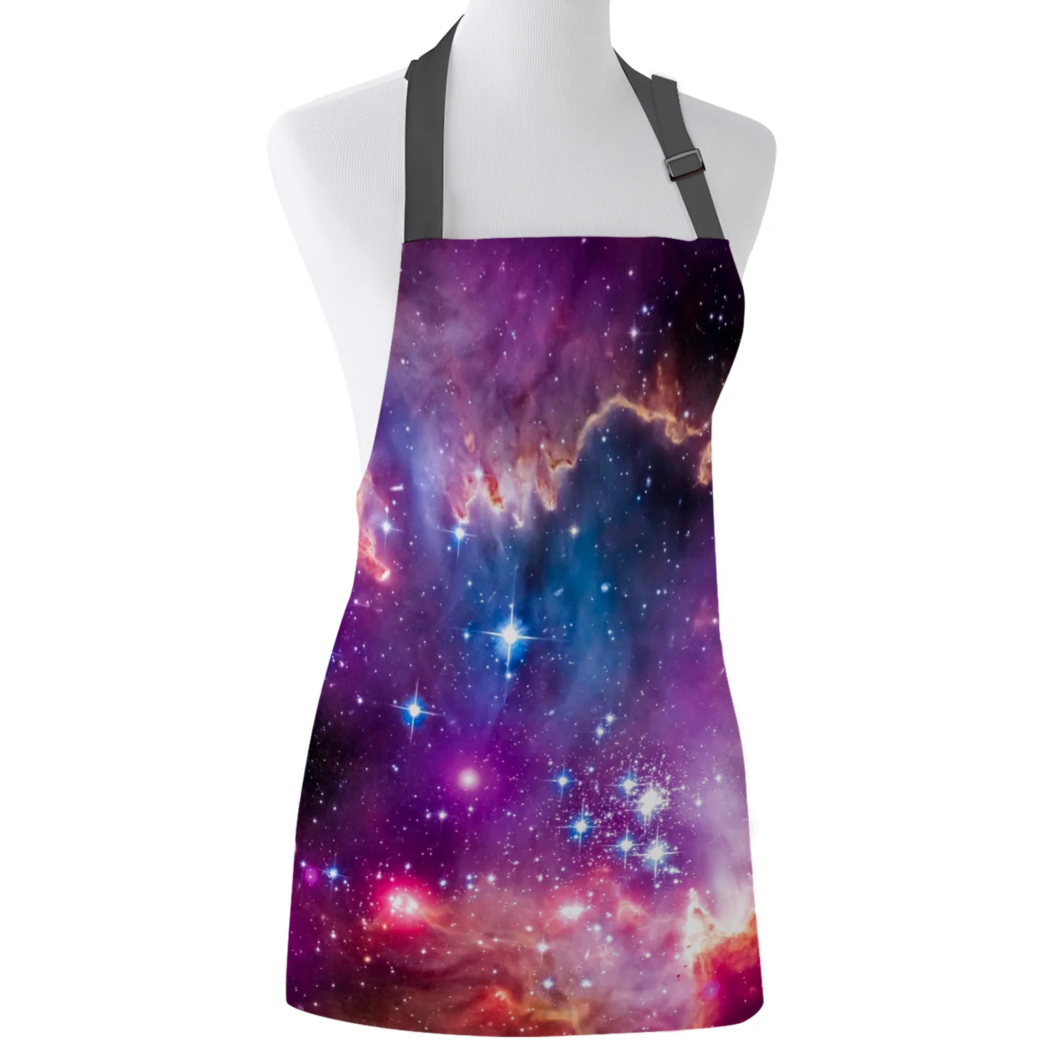 

Planet Purple Starry Sky Black Clouds Print Apron Print Unisex Kitchen Bib with Adjustable Neck for Cooking Gardening