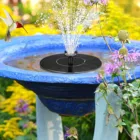 Пруд для водяного фонтана на солнечной батарее, садовый декоративный фонтан водопад, уличный фонтан на солнечной батарее, плавающий водяной фонтан с 6 насадками