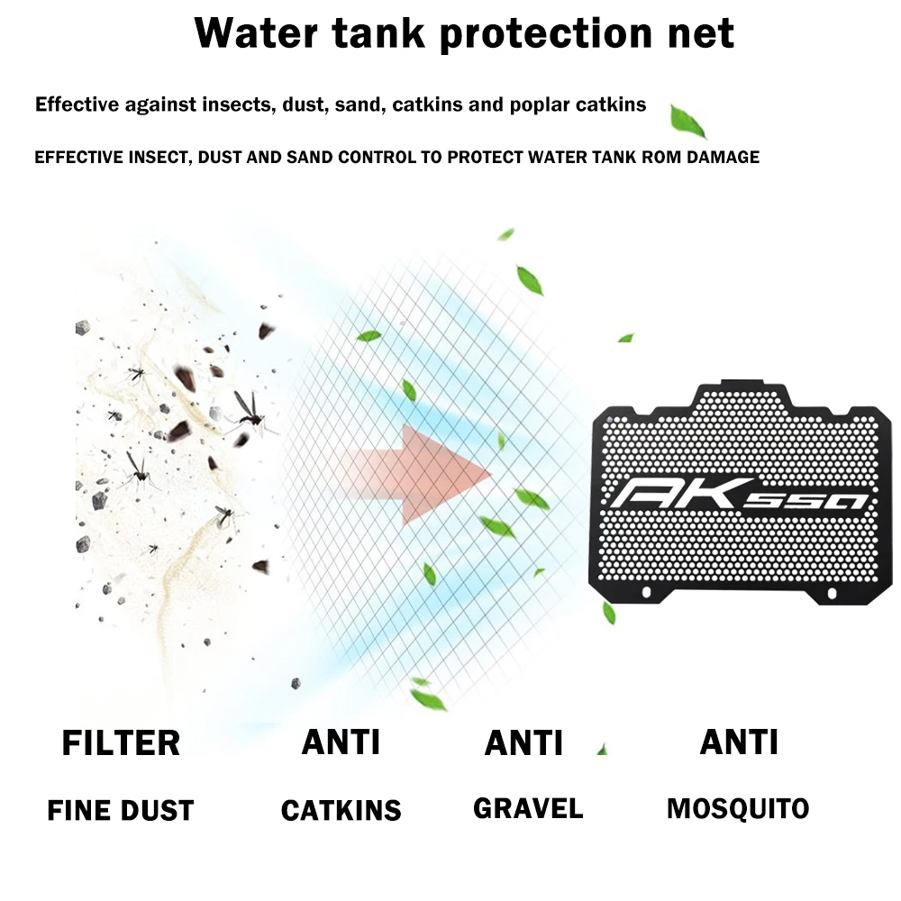 Аксессуары для мотоциклов KYMCO AK550 AK 550 2017- 2018 Защитная крышка решетки радиатора