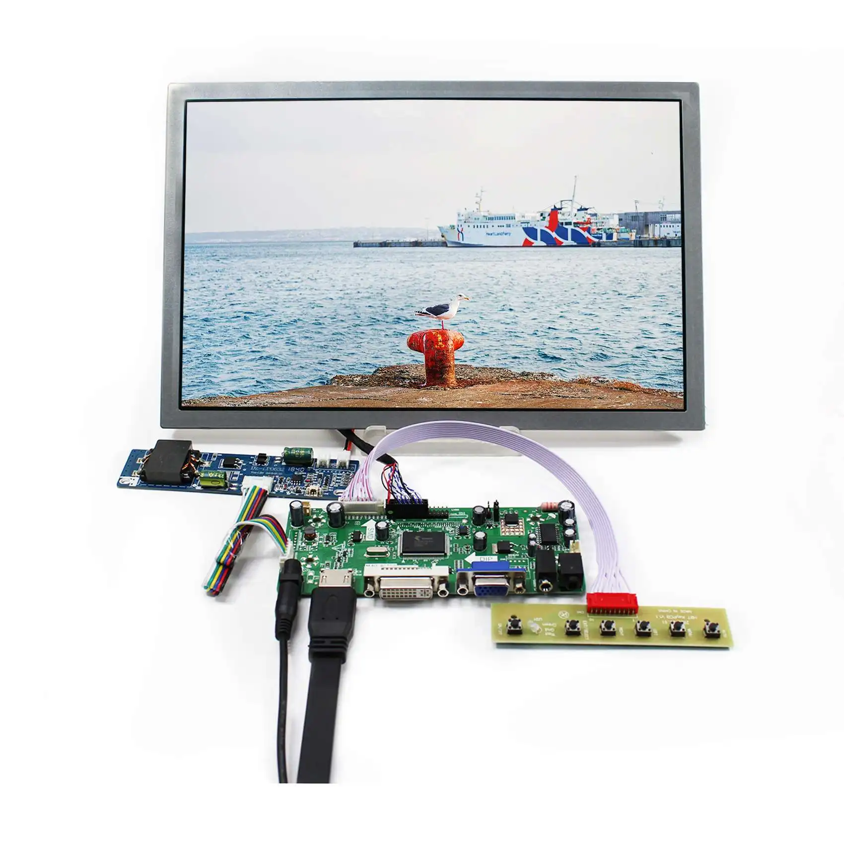 

12.1 inch 1280x800 LCD Screen 1000cd High Brightness Industrial display with HD MI LCD Controller Board
