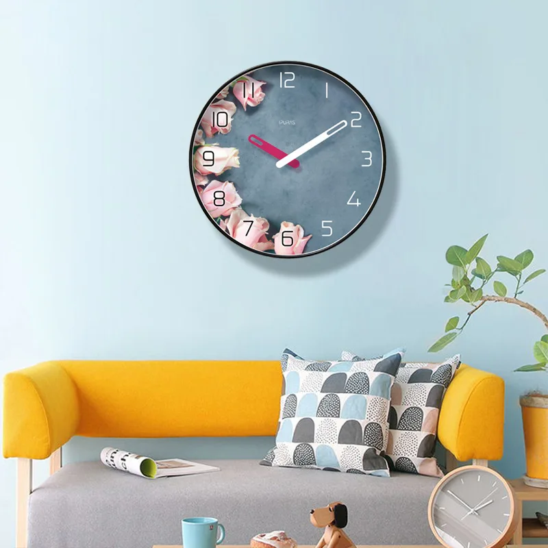

Yuan art decoration classic quiet wall clock 10 inch / 12 inch / 14 inch hot selling high quality hanging clock