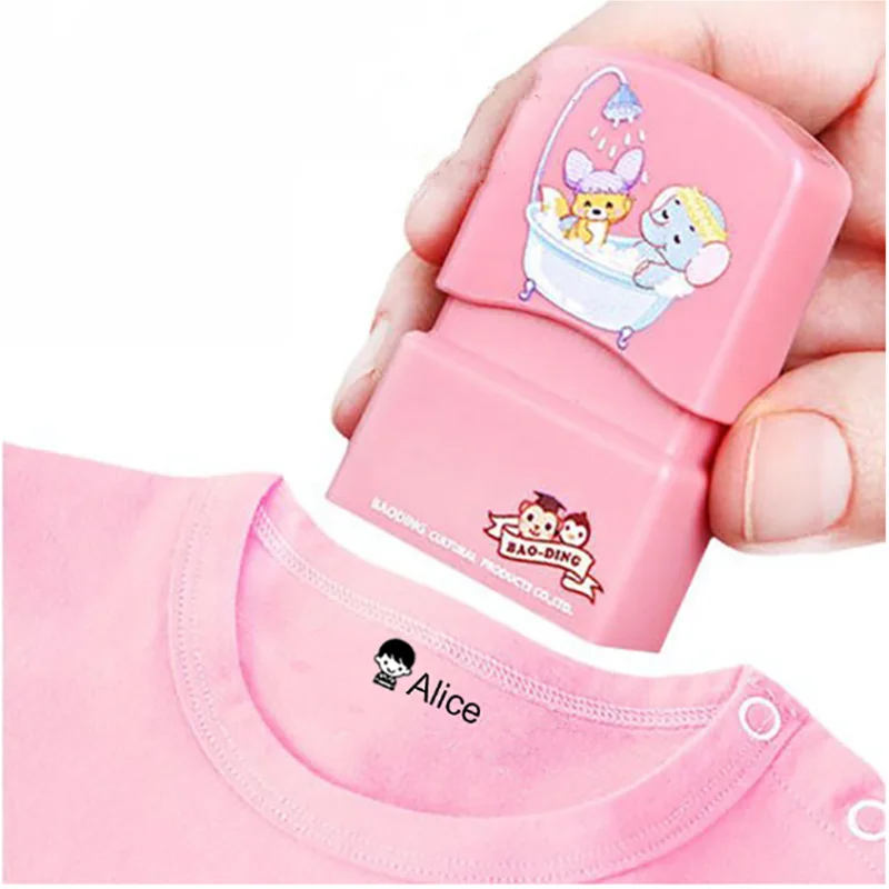 

DIY Baby Name Stamp Custom-made for Children Name Seal Student Clothes Chapter Not Easy To Fade Security Name Stamp Sticker