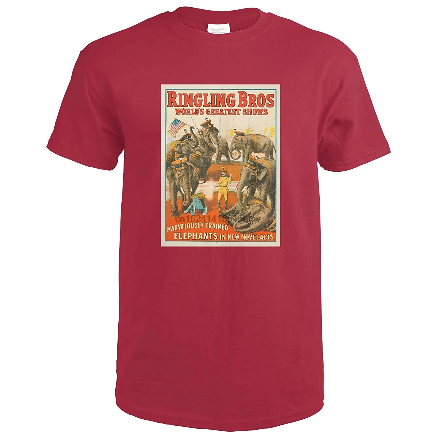 Винтажный постер Ringling Bros с изображением животных классные Слоны США c. 1916 61274