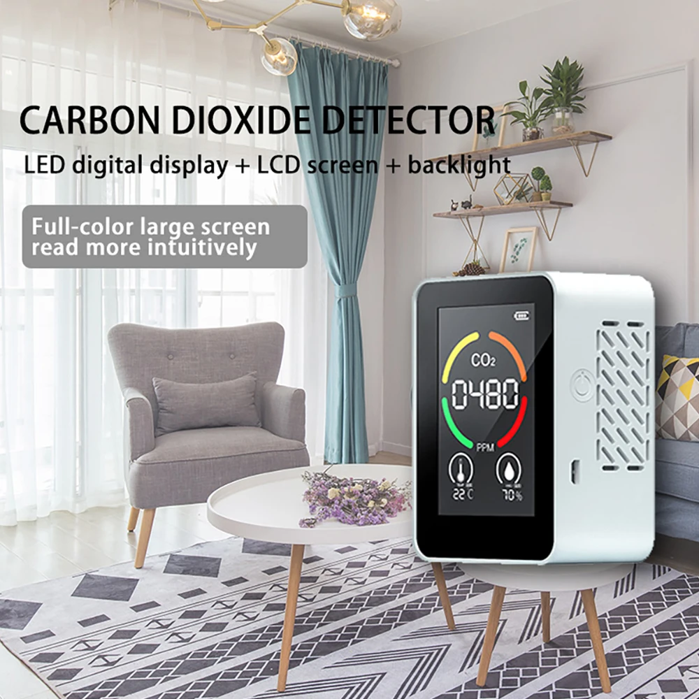 KKmoon 3-в-1 инфракрасный CO2 Температура влажности Датчик качества воздуха USB