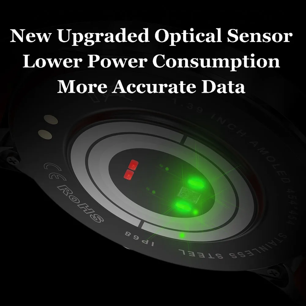 Смарт-часы 2021 для женщин и мужчин AMOLED-экран монитор сердечного ритма IP68