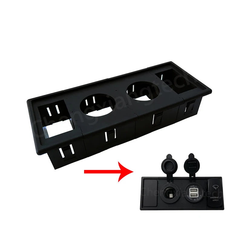 

Кулисный переключатель с зажимом, USB-разъемы для вольтметра, Держатель корпуса для автомобиля, лодки, грузовика, приборной панели в сборе, сд...