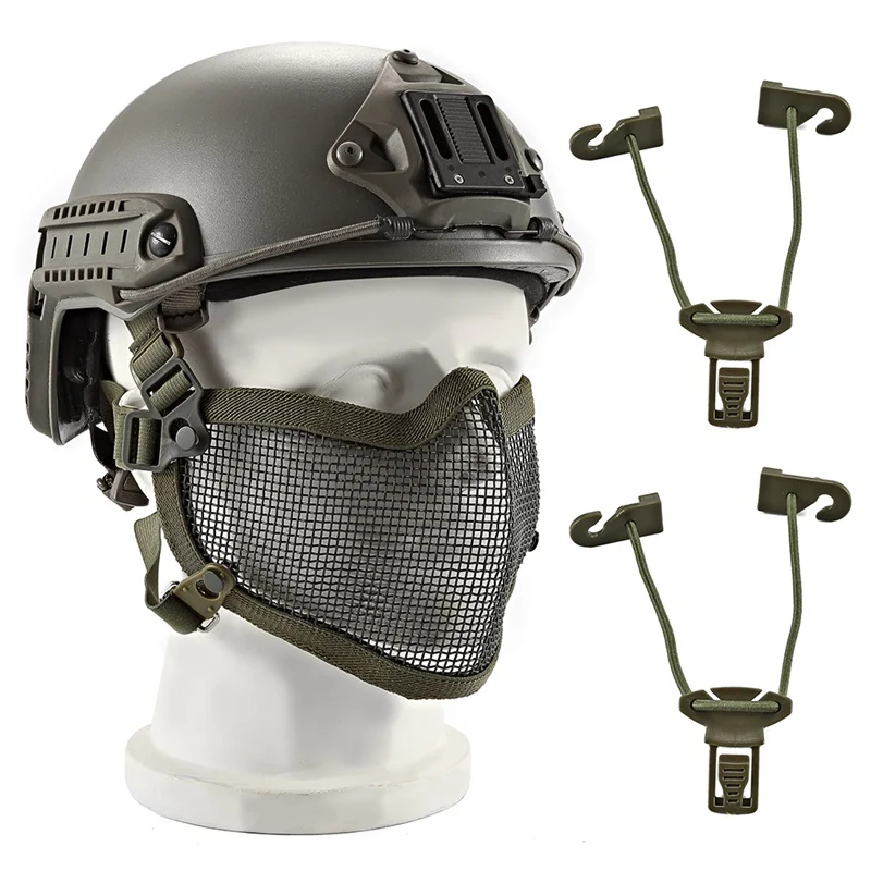 Тактическая полумаска для лица дышащая мягкая складная сетка защита полости рта