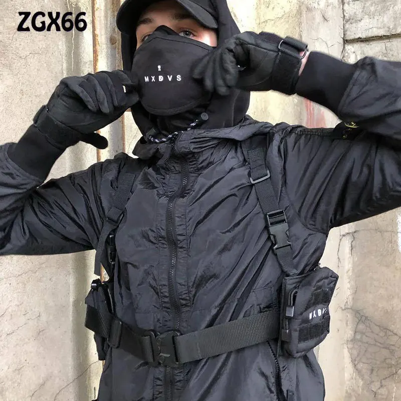 

Men's Streetwear Hip Hop Chest Rig Bag Unisex Tactical Army Vest Bags Pouch Functional Two Pockets Outdoor Fanny Chest Pack