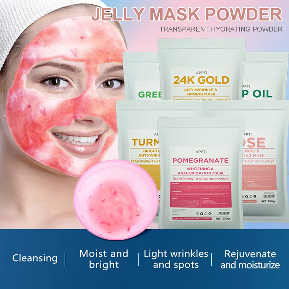 Фото - 250 г маска желе, увлажняющая, увлажняющая маска для кожи, отбеливающая маска для лица, спа, уход за кожей 1 упаковка увлажняющая отбеливающая маска для ног