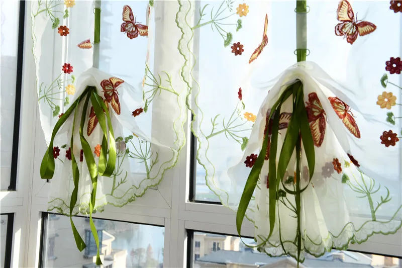 Занавески Enipate с вышивкой в виде бабочек эргономичные римские шторы занавески