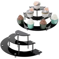 3-layer Acrylic Doll Toy Display Stand Cosmetic Storage Rack Shelf Figure Display Rack Cake Dessert Display Stand