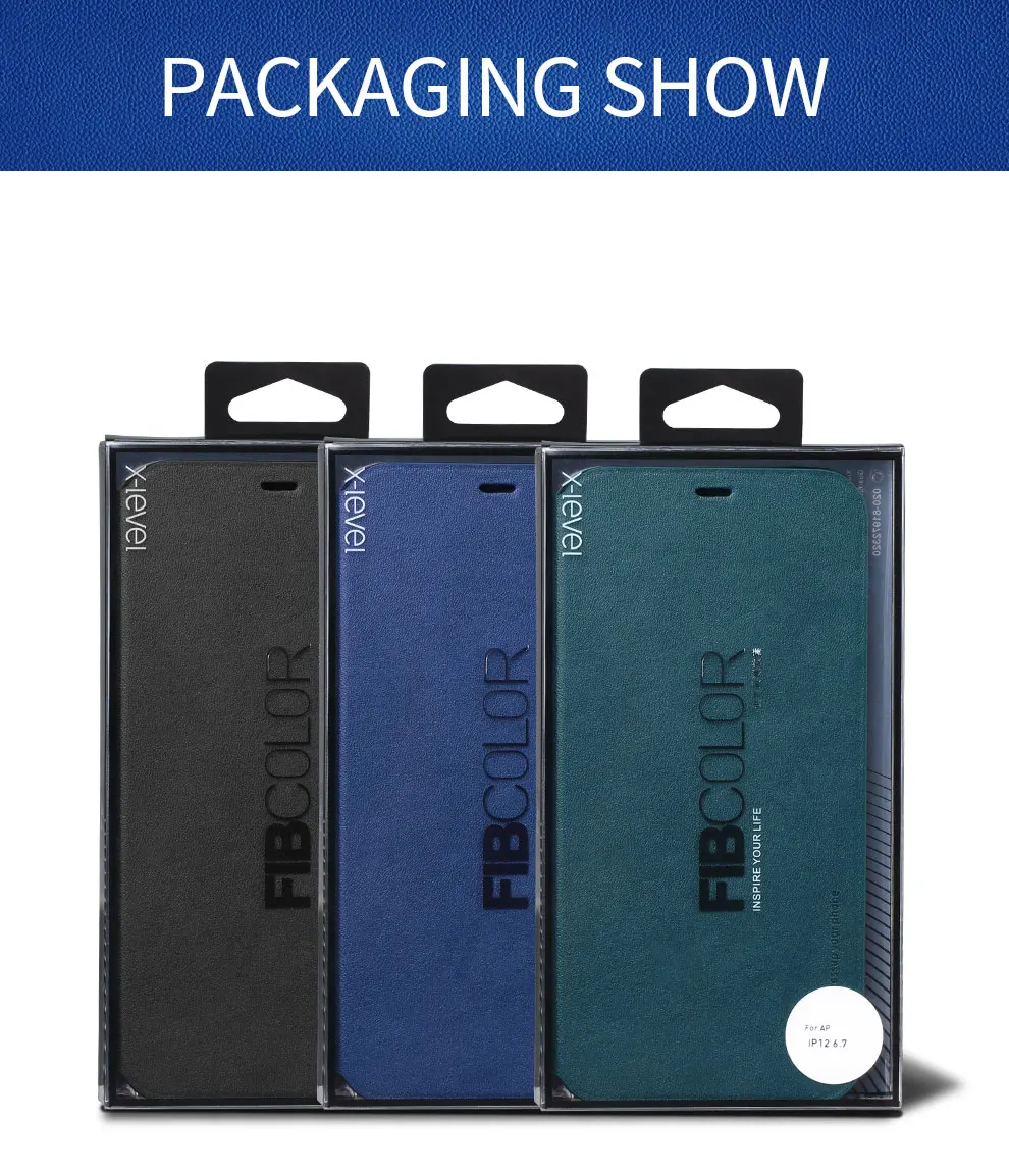 

X-Level PIPILU Phone cases Ultra-thin Flip Leather Stand for Apple iphone 12 5.4 6.1 6.7