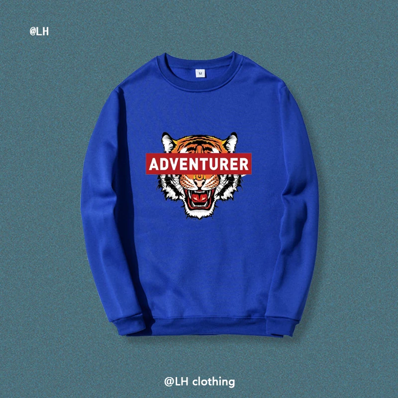 

Men and women 2021 new sweater round neck fashion casual comfortable tiger head pattern sweater spring style