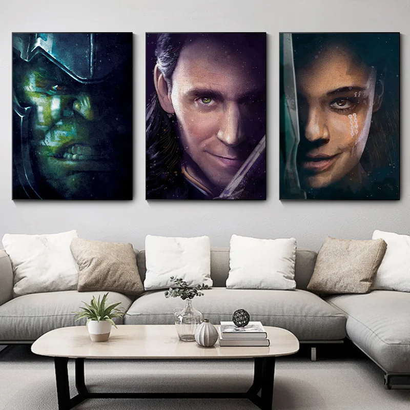 

Marvel Canvas Poster Superheroes Portraits Vintage Poster Captain America Iron Man Thor Hulk Canvas Poster Superheroes Poster