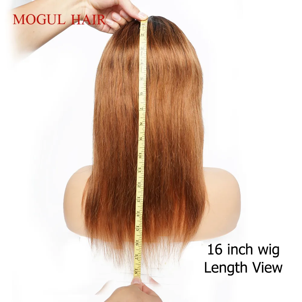 4x4 Lace Closure Wig 1B 27 Ombre Honey Blonde 4x1 T Human Hair 12-18 inch 30 Brown Auburn Straight Remy | Шиньоны и парики